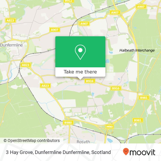 3 Hay Grove, Dunfermline Dunfermline map