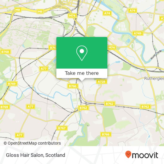 Gloss Hair Salon, 1071 Cathcart Road Mount Florida Glasgow G42 9AF map