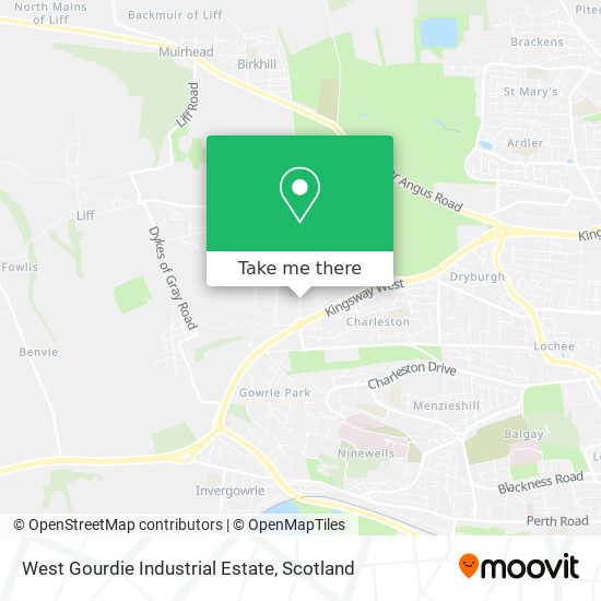 West Gourdie Industrial Estate map