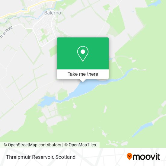 Threipmuir Reservoir map