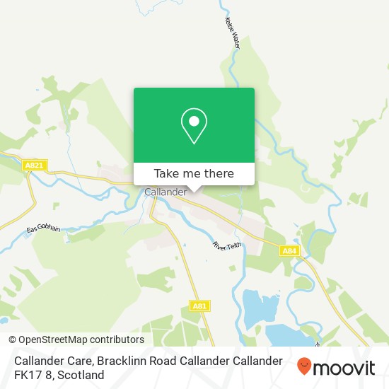 Callander Care, Bracklinn Road Callander Callander FK17 8 map