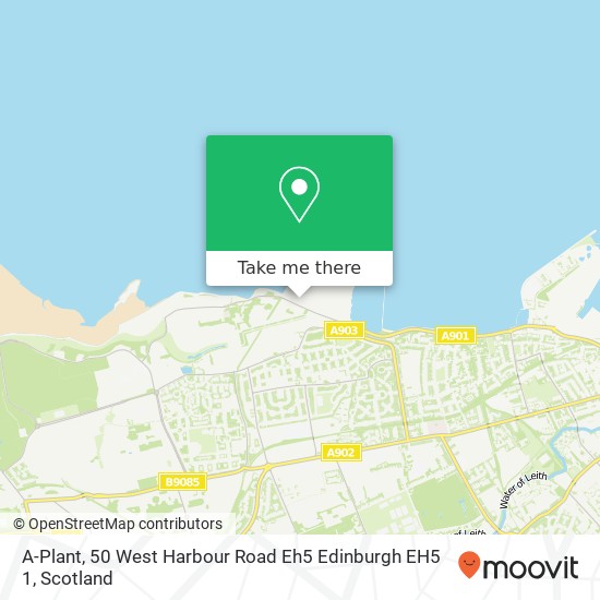 A-Plant, 50 West Harbour Road Eh5 Edinburgh EH5 1 map