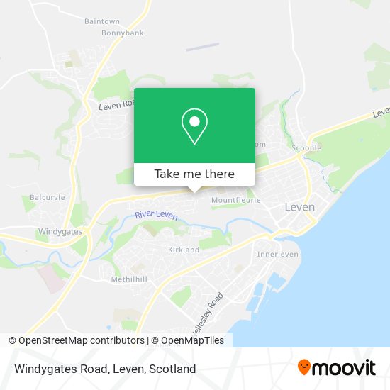 Windygates Road, Leven map