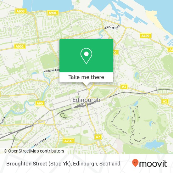 Broughton Street (Stop Yk), Edinburgh map