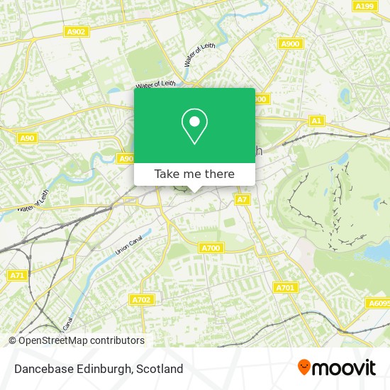 Dancebase Edinburgh map