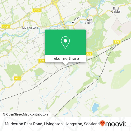Murieston East Road, Livingston Livingston map