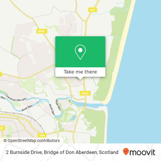 2 Burnside Drive, Bridge of Don Aberdeen map