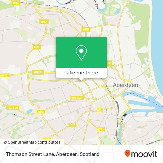 Thomson Street Lane, Aberdeen map
