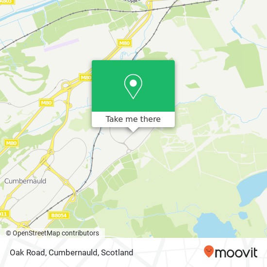Oak Road, Cumbernauld map