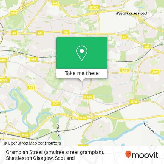 Grampian Street (amulree street grampian), Shettleston Glasgow map