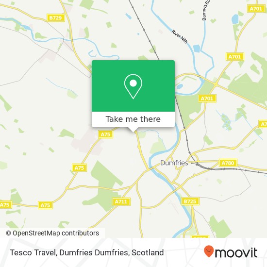 Tesco Travel, Dumfries Dumfries map