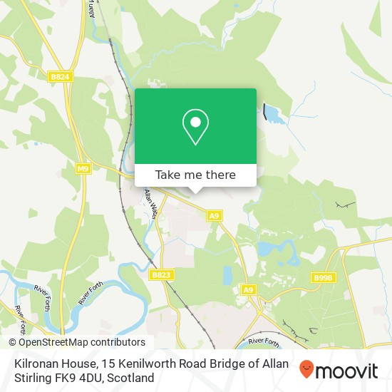 Kilronan House, 15 Kenilworth Road Bridge of Allan Stirling FK9 4DU map