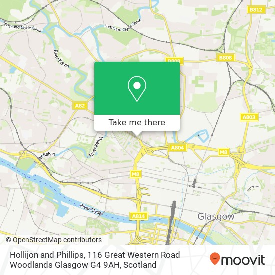 Hollijon and Phillips, 116 Great Western Road Woodlands Glasgow G4 9AH map