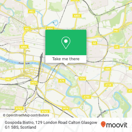 Gospoda Bistro, 129 London Road Calton Glasgow G1 5BS map