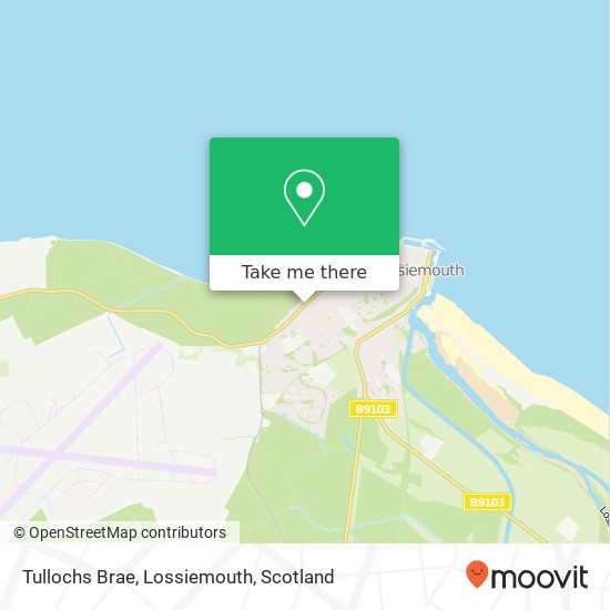 Tullochs Brae, Lossiemouth map
