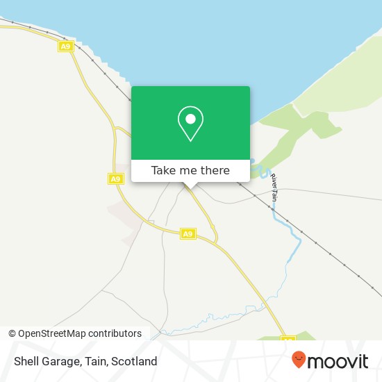 Shell Garage, Tain map