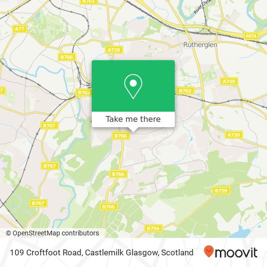 109 Croftfoot Road, Castlemilk Glasgow map