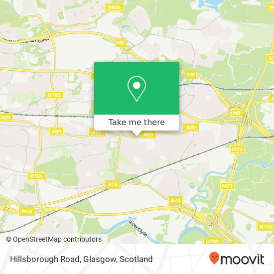 Hillsborough Road, Glasgow map