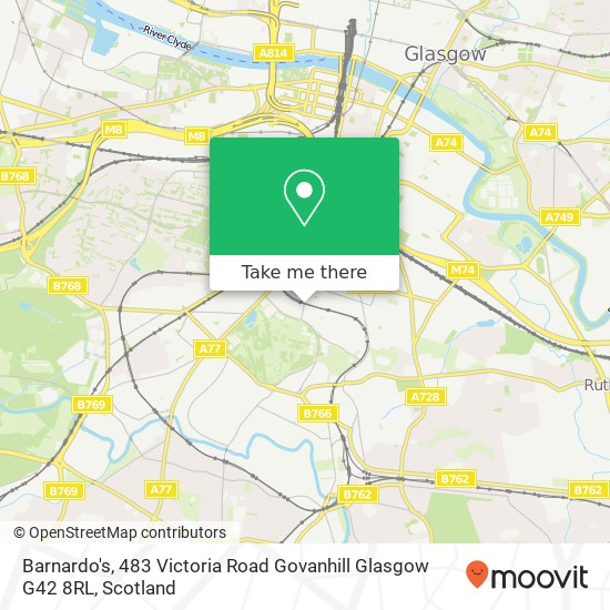 Barnardo's, 483 Victoria Road Govanhill Glasgow G42 8RL map