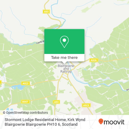 Stormont Lodge Residential Home, Kirk Wynd Blairgowrie Blairgowrie PH10 6 map