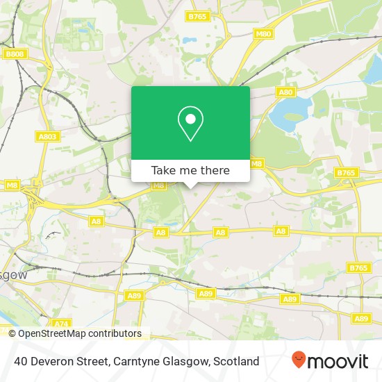 40 Deveron Street, Carntyne Glasgow map