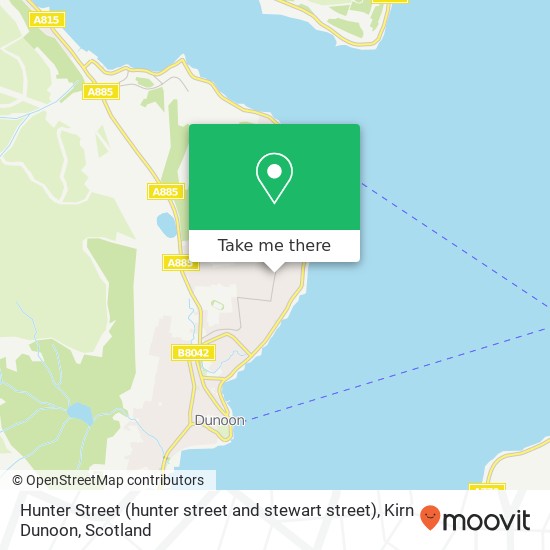 Hunter Street (hunter street and stewart street), Kirn Dunoon map