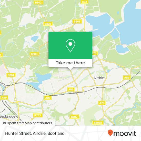 Hunter Street, Airdrie map