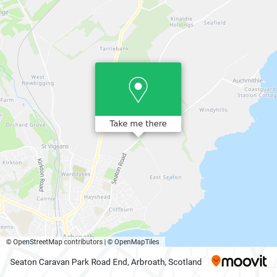 Seaton Caravan Park Road End, Arbroath map