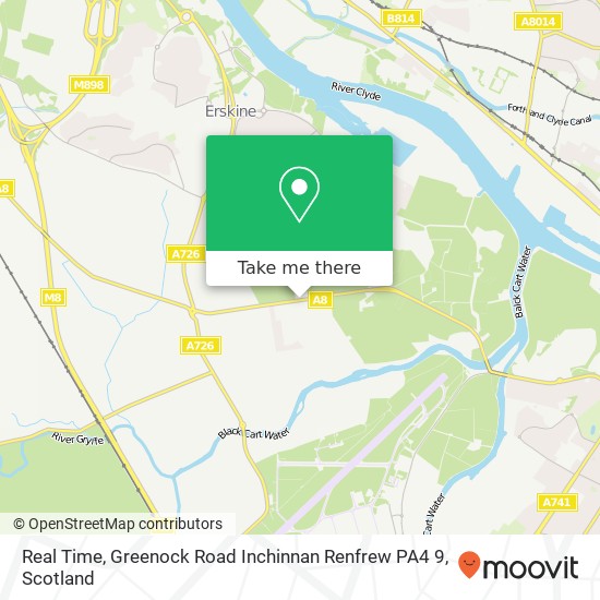 Real Time, Greenock Road Inchinnan Renfrew PA4 9 map