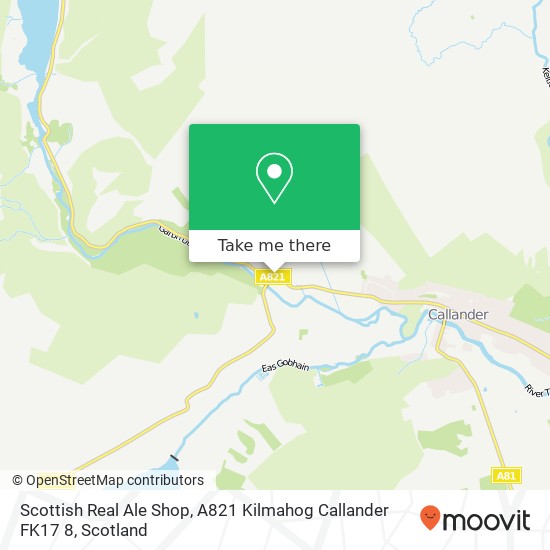 Scottish Real Ale Shop, A821 Kilmahog Callander FK17 8 map