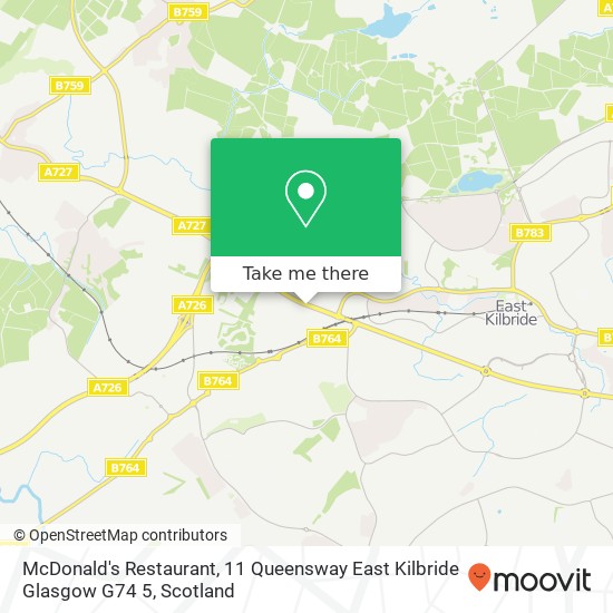 McDonald's Restaurant, 11 Queensway East Kilbride Glasgow G74 5 map