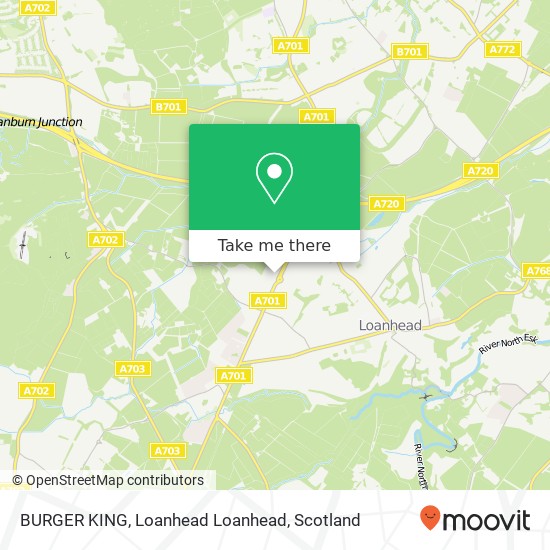 BURGER KING, Loanhead Loanhead map