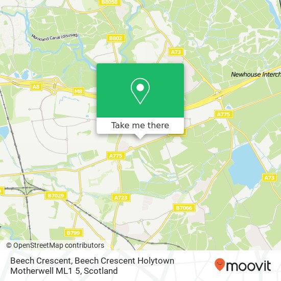 Beech Crescent, Beech Crescent Holytown Motherwell ML1 5 map