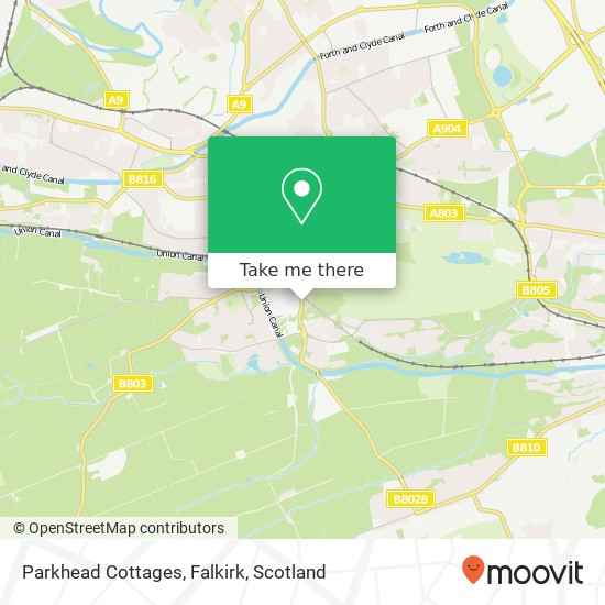 Parkhead Cottages, Falkirk map