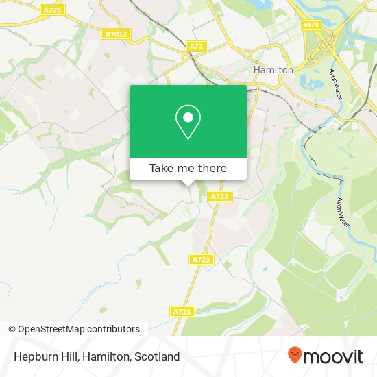 Hepburn Hill, Hamilton map