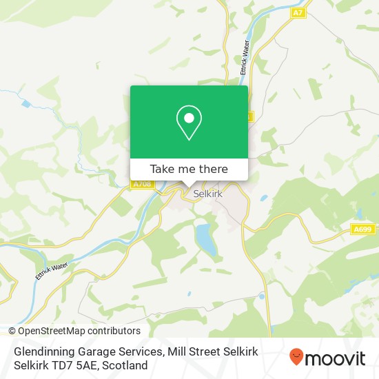 Glendinning Garage Services, Mill Street Selkirk Selkirk TD7 5AE map