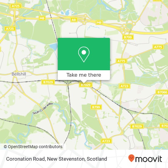 Coronation Road, New Stevenston map