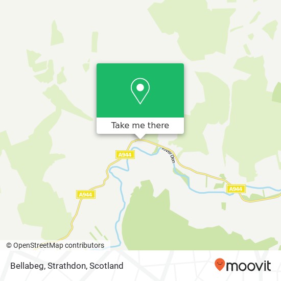 Bellabeg, Strathdon map