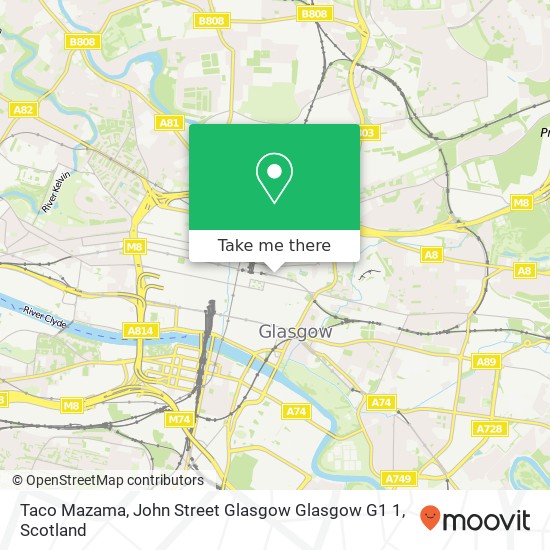 Taco Mazama, John Street Glasgow Glasgow G1 1 map