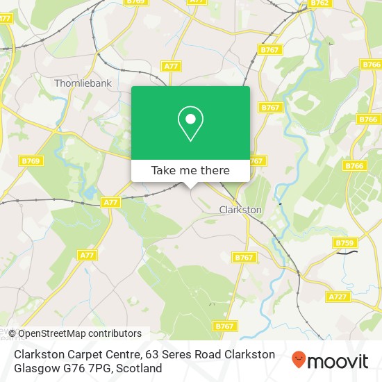 Clarkston Carpet Centre, 63 Seres Road Clarkston Glasgow G76 7PG map
