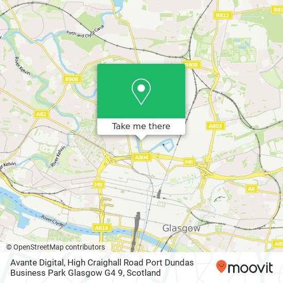 Avante Digital, High Craighall Road Port Dundas Business Park Glasgow G4 9 map