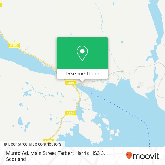 Munro Ad, Main Street Tarbert Harris HS3 3 map