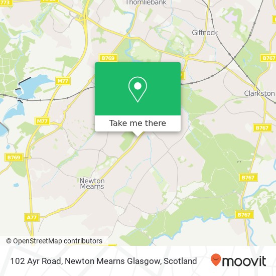 102 Ayr Road, Newton Mearns Glasgow map