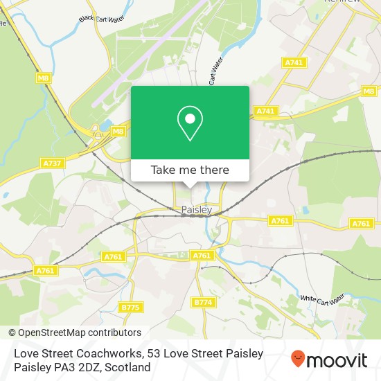 Love Street Coachworks, 53 Love Street Paisley Paisley PA3 2DZ map