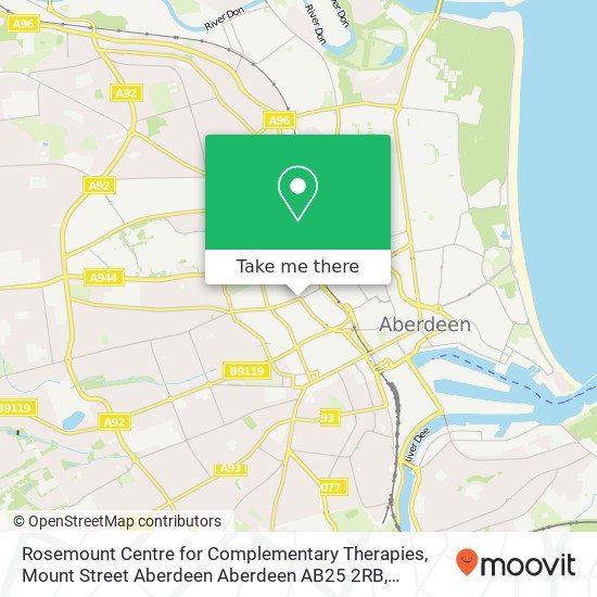 Rosemount Centre for Complementary Therapies, Mount Street Aberdeen Aberdeen AB25 2RB map