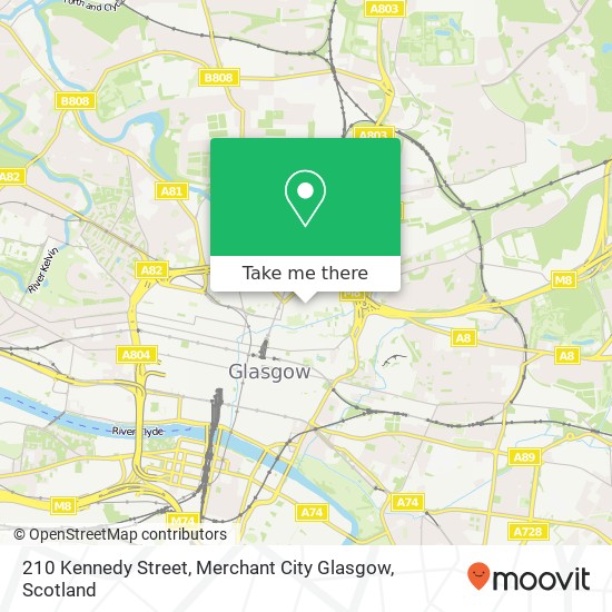 210 Kennedy Street, Merchant City Glasgow map
