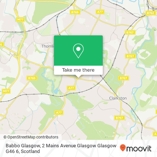 Babbo Glasgow, 2 Mains Avenue Glasgow Glasgow G46 6 map