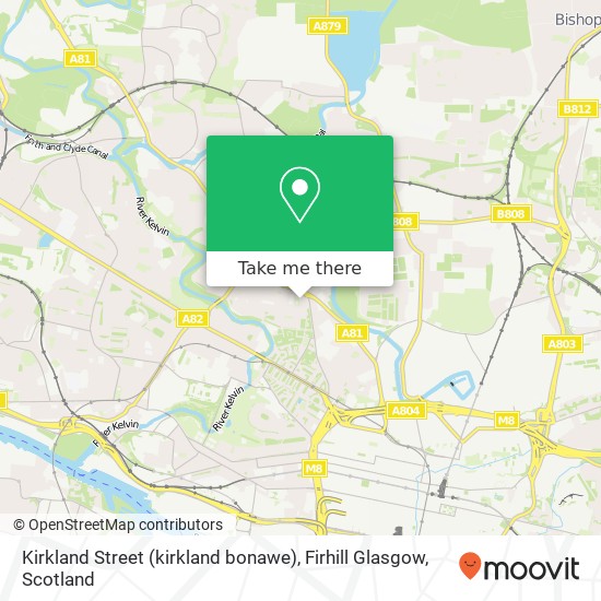 Kirkland Street (kirkland bonawe), Firhill Glasgow map