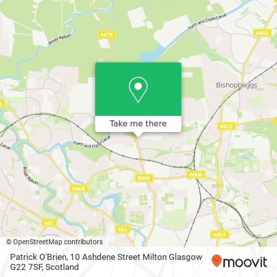Patrick O'Brien, 10 Ashdene Street Milton Glasgow G22 7SF map