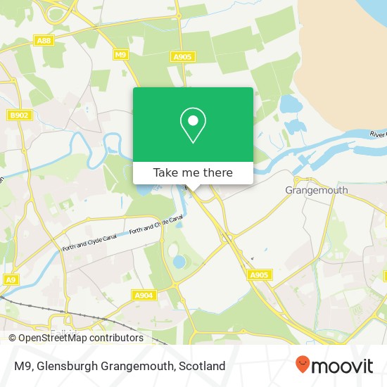 M9, Glensburgh Grangemouth map